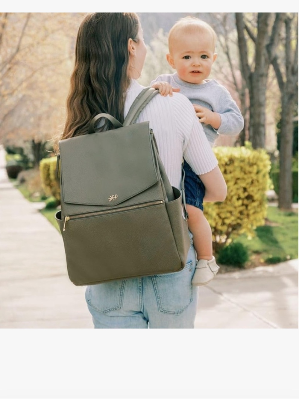 Freshly Picked Charcoal Gray Baby Bag
